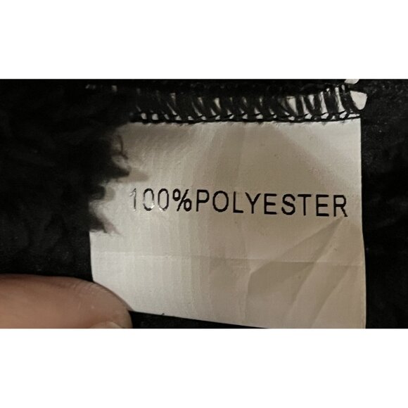 Leopard Print & Black Sherpa Fleece Half Zip Pullover Hoodie XXL Fits like L-XL - Picture 8 of 9